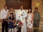 El Padre Salvador Jiménez Hernández, se despide y da las gracias a la feligrsía de Haciendas el rosario.