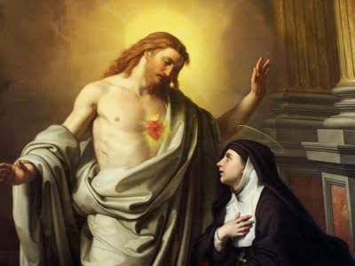 Primera Consagración de Santa Margarita María Alacoque al Sagrado Corazón de Jesús.
