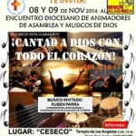 Encuentro diocesano de animadores de asamblea y músicos de Dios 2014.