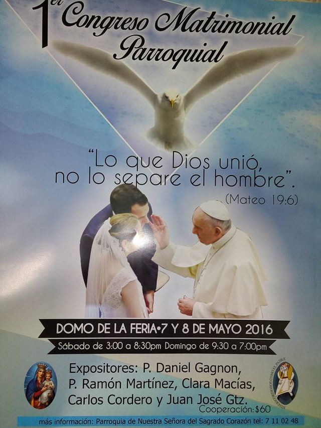 PRIMER CONGRESO MATRIMONIAL 7 y 8 DE MAYO.