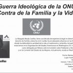 Conferencia: “La guerra ideológica de la ONU contra la familia y la vida.”