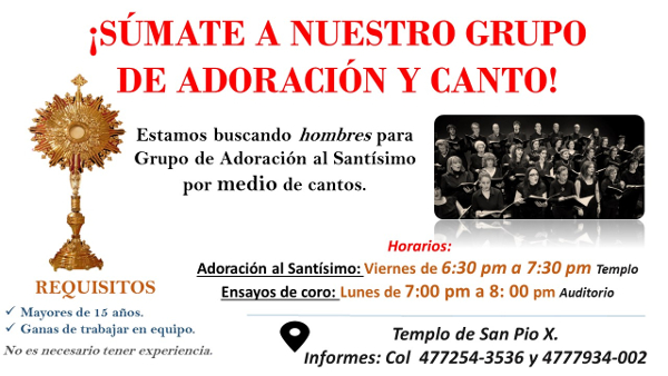 Súmate a nuestro grupo de adoración y canto.