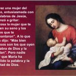 Evangelio San Lucas 11,27-28. Sábado 14 de Octubre de 2017. Misa de Santa María en Sábado.