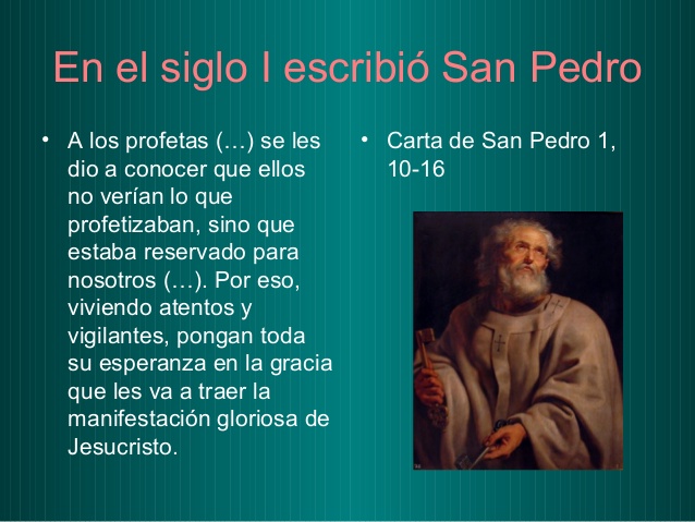 De la 1a carta del Apóstol San Pedro 1,10-16. Martes 29 de Mayo de 2018. Misa por la Evangelización.