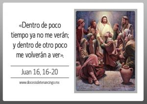 Evangelio San Juan 16,16-20. Jueves 10 de Mayo de 2018.