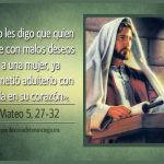 Evangelio San Mateo 5,27-32. Viernes 15 de Junio de 2018. LA PRECIOSÍSIMA SANGRE DE NUESTRO SEÑOR JESUCRISTO.