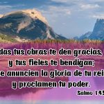 Salmo 144,10-14. Miércoles 31 de Octubre de 2018. Para pedir la gracia de una buena muerte.