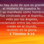 De la 1a carta del Apóstol San Pablo a Timoteo 3,14-16. Miércoles 18 de Septiembre de 2019. Misa por los Cristianos perseguidos.