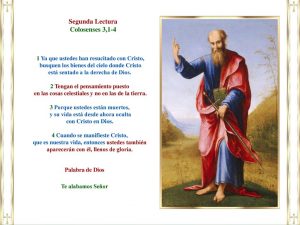 De la carta del Apóstol San Pablo a los Colosenses 3,1-11. Miércoles 11 de Septiembre de 2019. Misa por las vocaciones al Órdenes Sagradas.