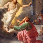 ROME, ITALY - SEPTEMBER 05: The fresco with the image of the life of St. Paul: Jesus Gives His Assurances, basilica of Saint Paul Outside the Walls, Rome, Italy on September 05, 2016.