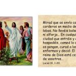 Evangelio San Lucas 10,1-2. Jueves 3 de Octubre de 2019. Misa del Santísimo Nombre de Jesús.