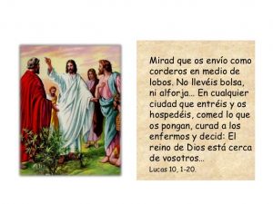 Evangelio San Lucas 10,1-2. Jueves 3 de Octubre de 2019. Misa del Santísimo Nombre de Jesús.