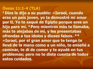 1a lect. del libro del Profeta Oseas 11,1.3-4.8-9. Viernes 11 de Junio de 2021. El Sagrado Corazón de Jesús.