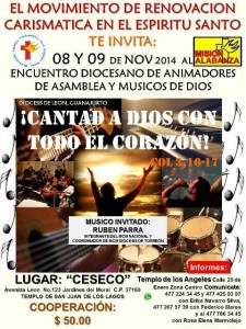 Encuentro diocesano de animadores de asamblea y músicos de Dios 2014.